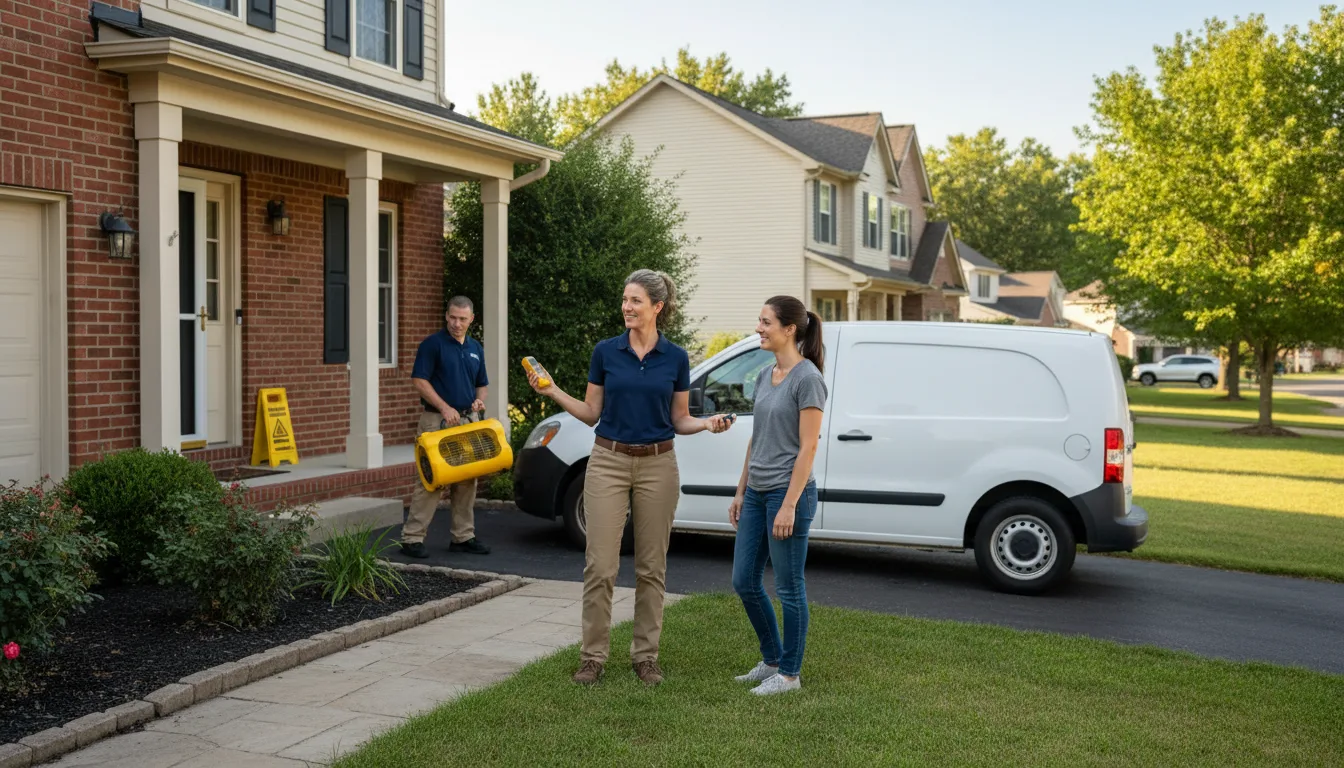 Residential water damage restoration in Toughkenamon, PA